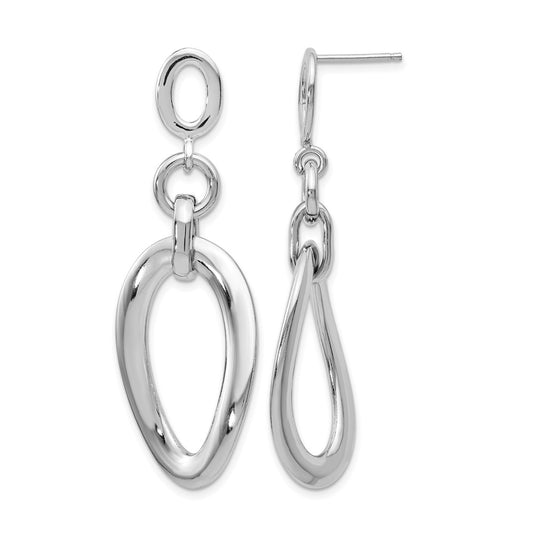 Sterling Silver Polished Post Dangle Earrings