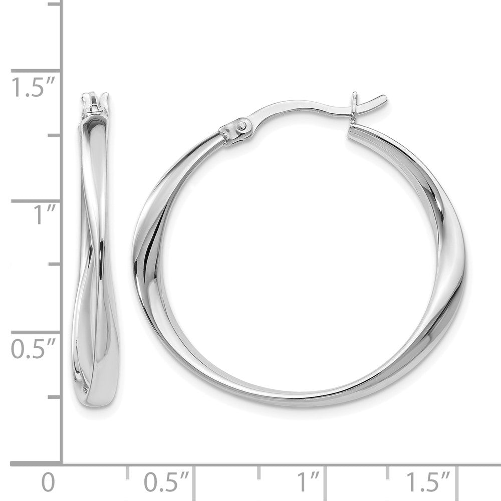 Sterling Silver Polished Hoop Earrings