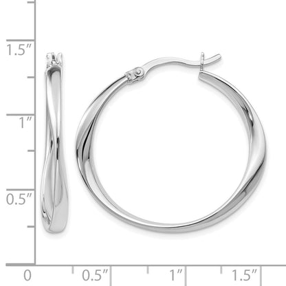 Sterling Silver Polished Hoop Earrings