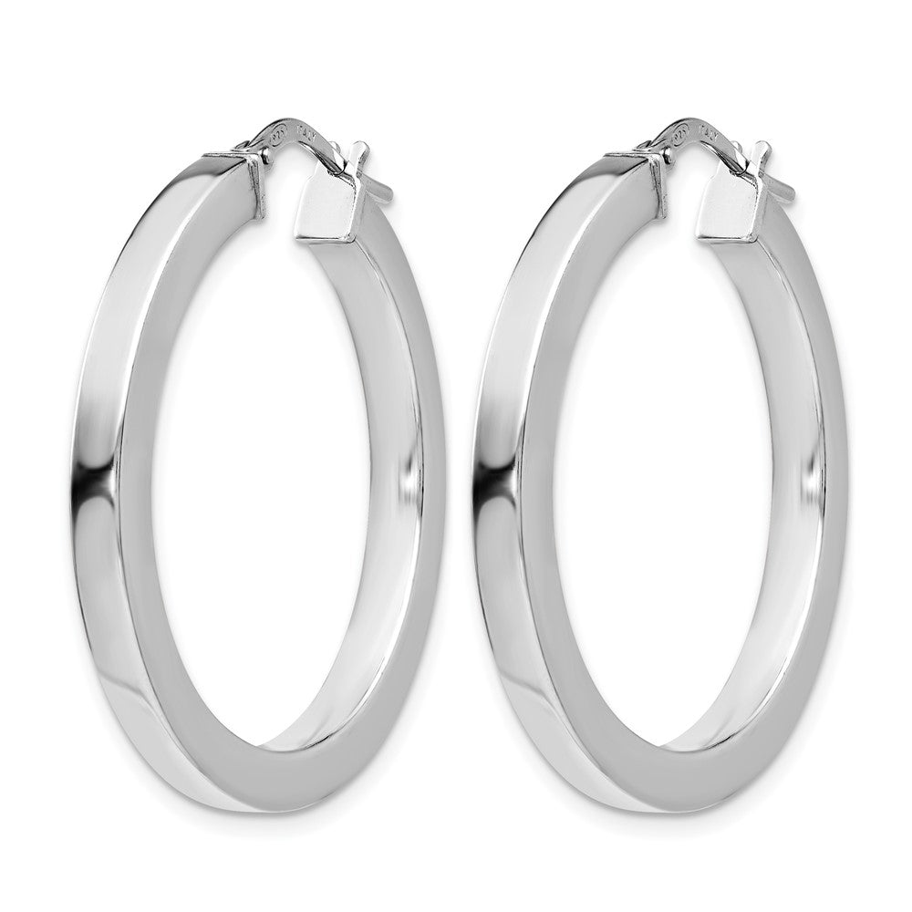 Sterling Silver Polished Hoop Earrings