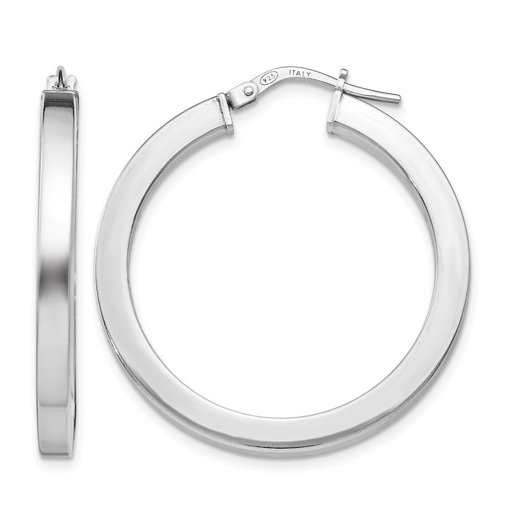 Sterling Silver Polished Hoop Earrings