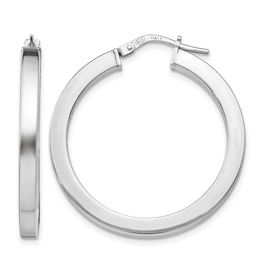 Sterling Silver Polished Hoop Earrings