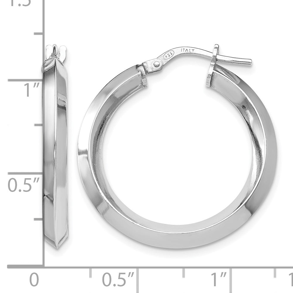 Sterling Silver Polished Hoop Earrings