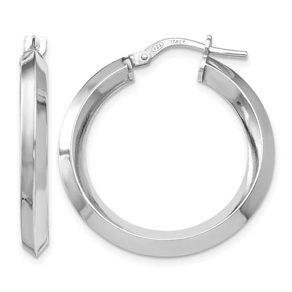 Sterling Silver Polished Hoop Earrings
