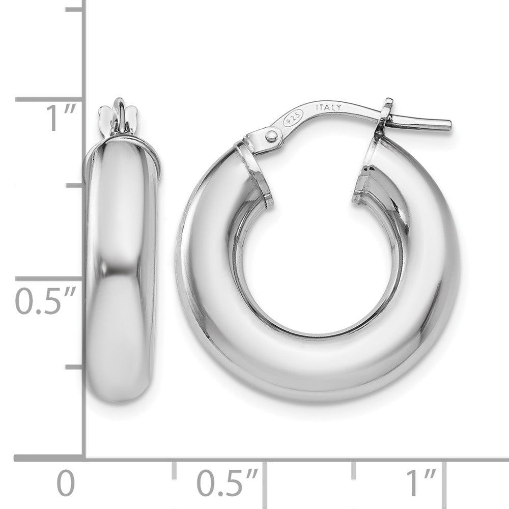 Sterling Silver Polished Hoop Earrings