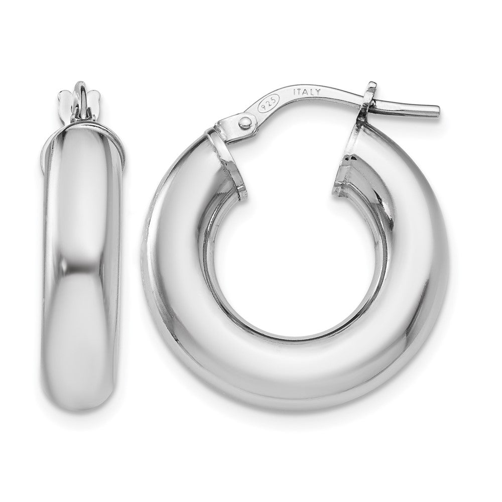 Sterling Silver Polished Hoop Earrings