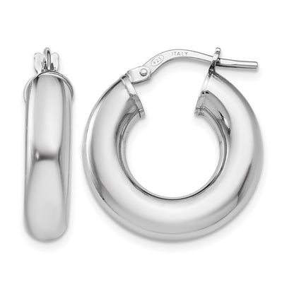 Sterling Silver Polished Hoop Earrings