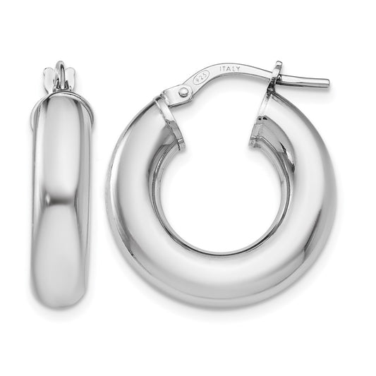 Sterling Silver Polished Hoop Earrings