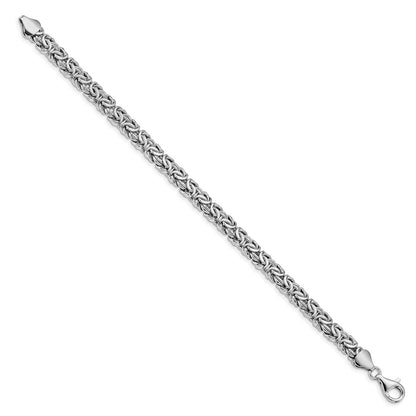 Sterling Silver Rhodium Plated Fancy Bracelet