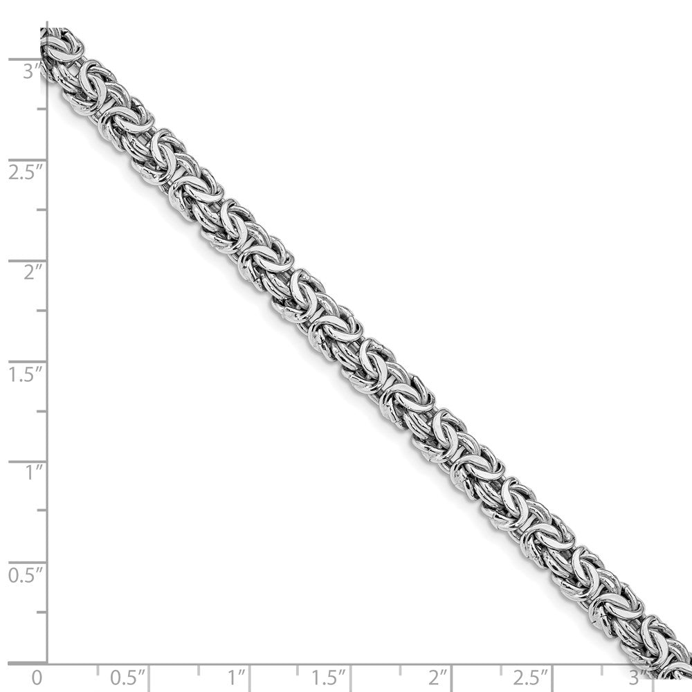 Sterling Silver Rhodium Plated Fancy Bracelet