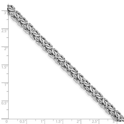 Sterling Silver Rhodium Plated Fancy Bracelet