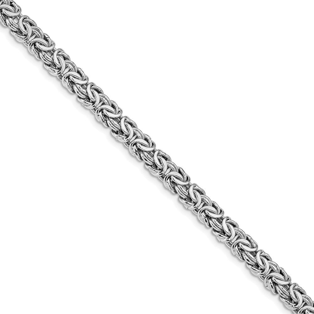 Sterling Silver Rhodium Plated Fancy Bracelet