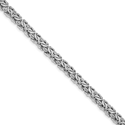 Sterling Silver Rhodium Plated Fancy Bracelet