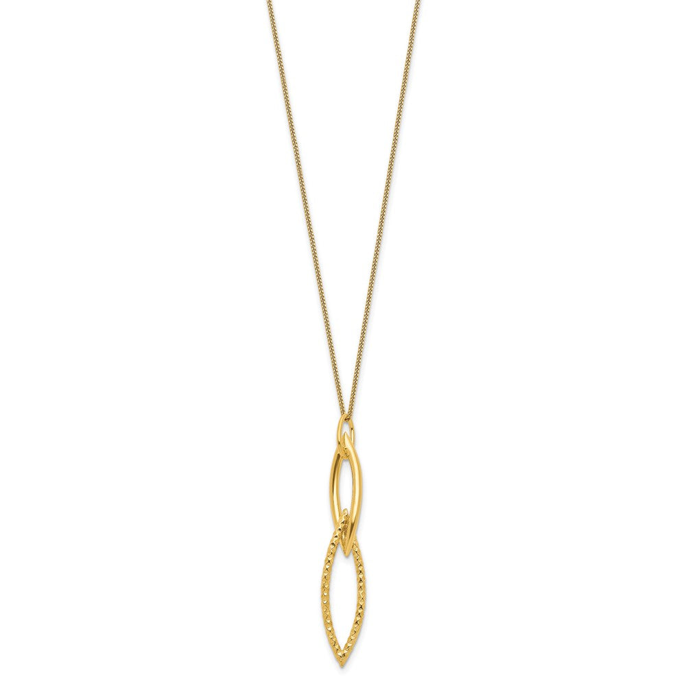 Gold Plated Sterling Silver Dia Cut With 1.5In Ext. Necklace