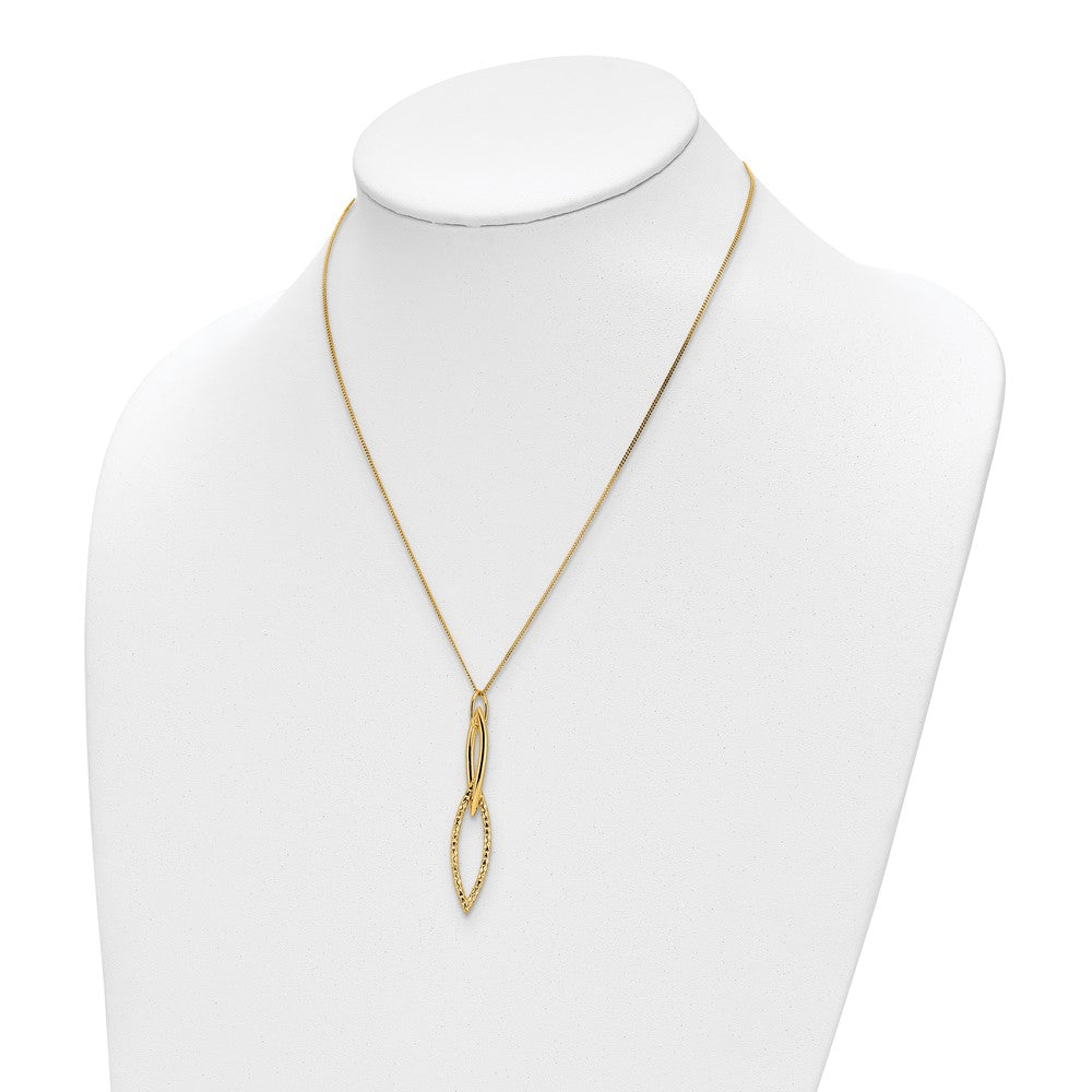 Gold Plated Sterling Silver Dia Cut With 1.5In Ext. Necklace