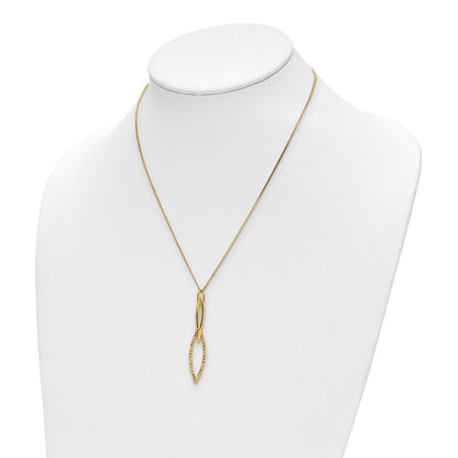 Gold Plated Sterling Silver Dia Cut With 1.5In Ext. Necklace