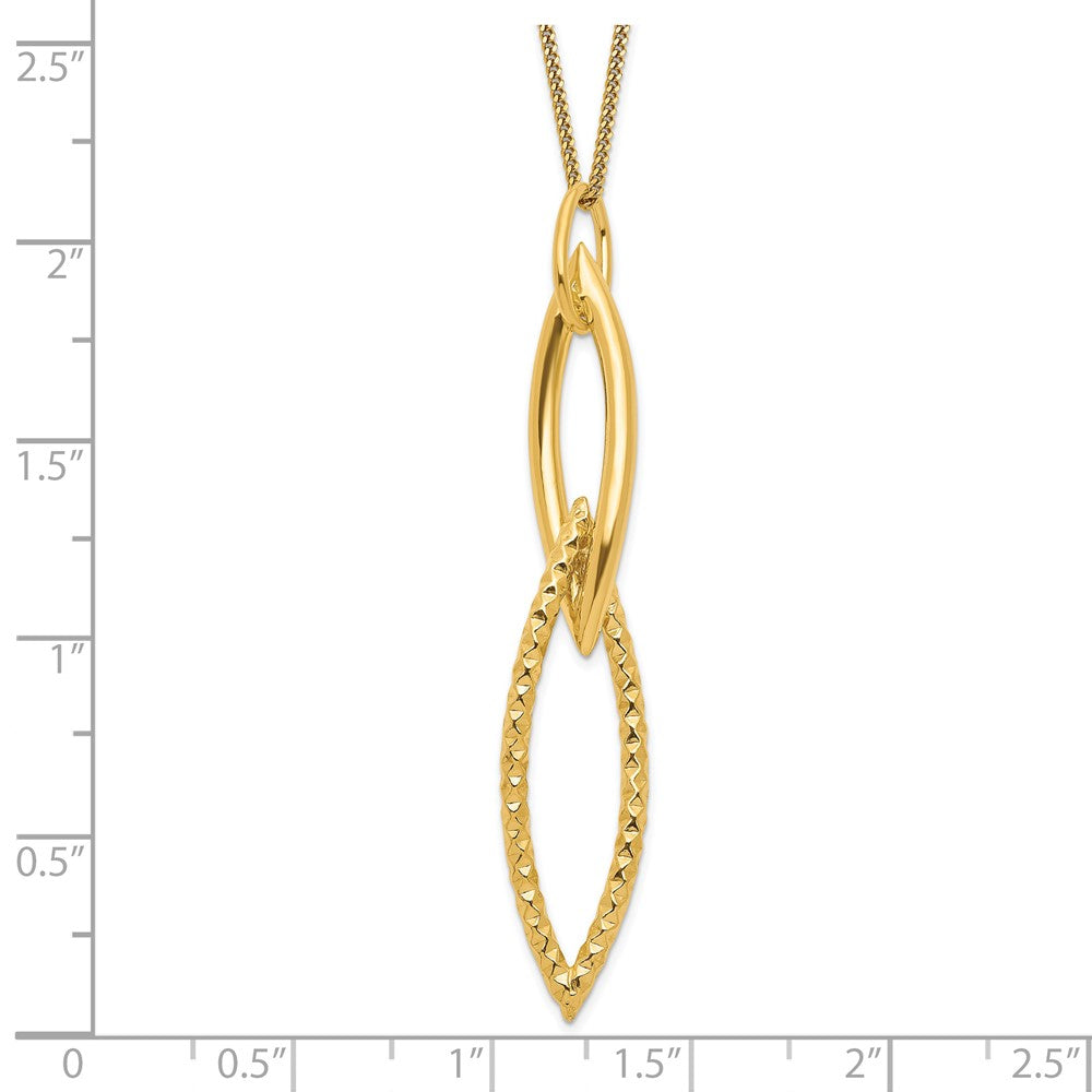 Gold Plated Sterling Silver Dia Cut With 1.5In Ext. Necklace
