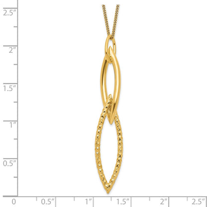 Gold Plated Sterling Silver Dia Cut With 1.5In Ext. Necklace