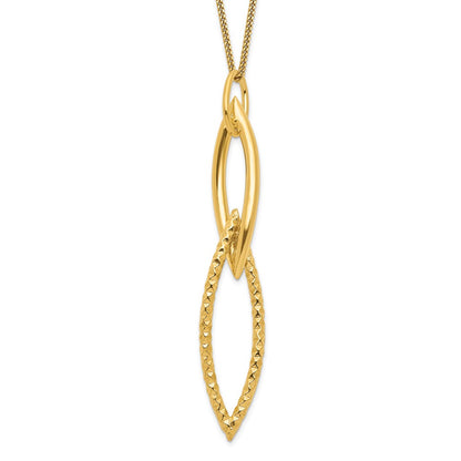 Gold Plated Sterling Silver Dia Cut With 1.5In Ext. Necklace