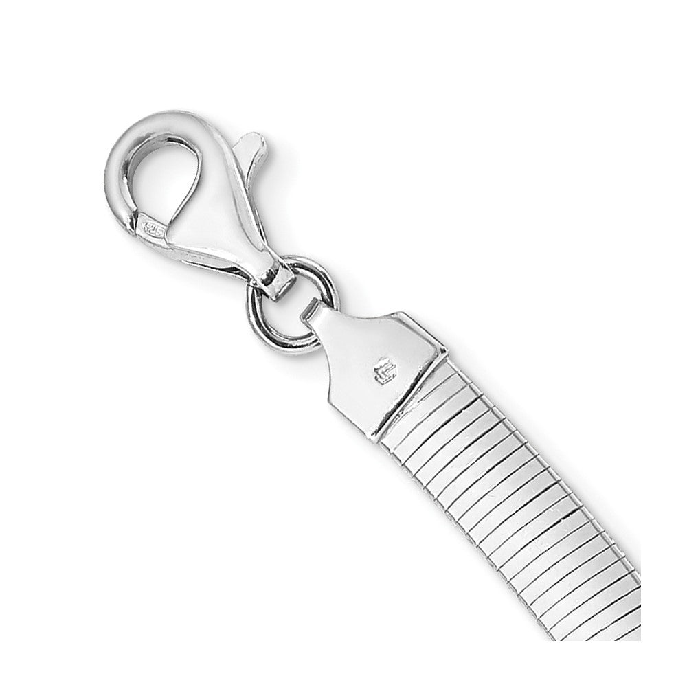 Sterling Silver Rhod Plated Polished Textured Reversible Necklace