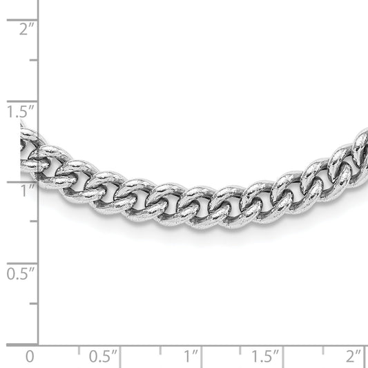 Rose Plated Sterling Silver Rh And Gold Curb Link Necklace