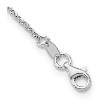 Sterling Silver Rhodium Plated Etched Circles Necklace