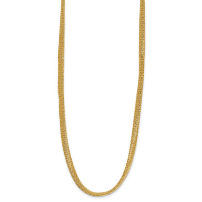 Gold Plated Sterling Silver Twist Texture Wrapped Necklace