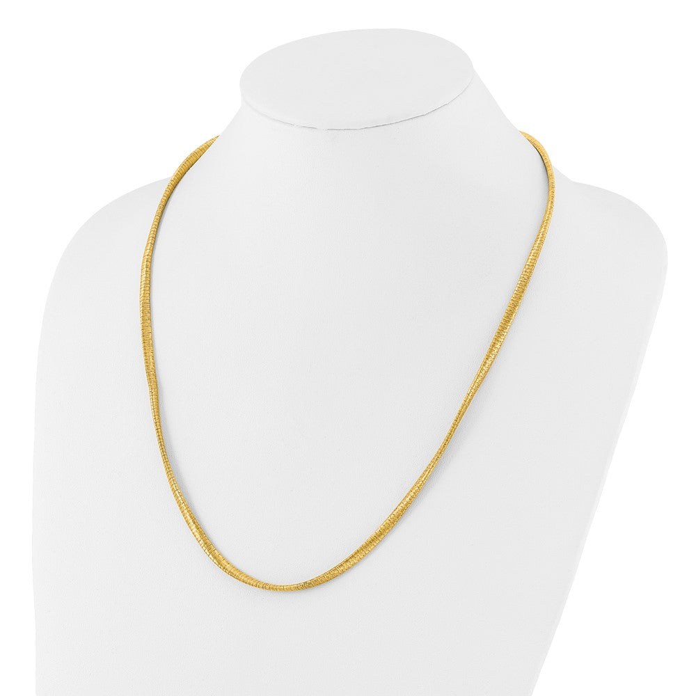 Gold Plated Sterling Silver Twist Texture Wrapped Necklace