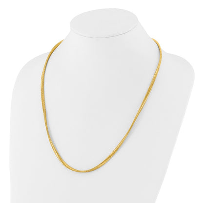 Gold Plated Sterling Silver Twist Texture Wrapped Necklace