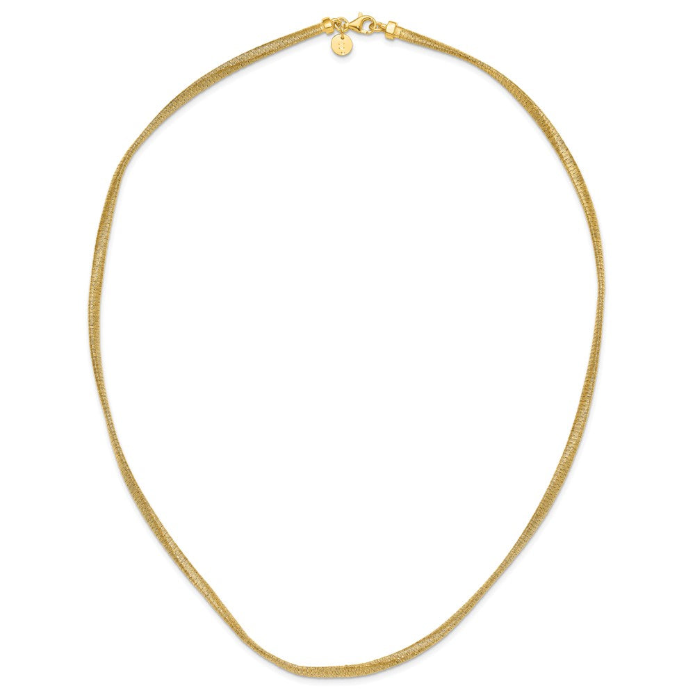 Gold Plated Sterling Silver Twist Texture Wrapped Necklace