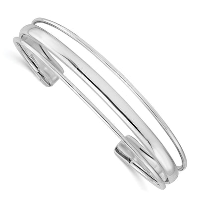 Sterling Silver Polished Fancy Slip-On Bangle