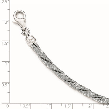 7.5 Inch Sterling Silver Textured W/2In Extender Bracelet