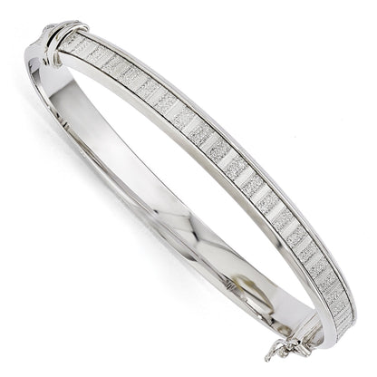 Sterling Silver Polished Glimmer Infused Bracelet