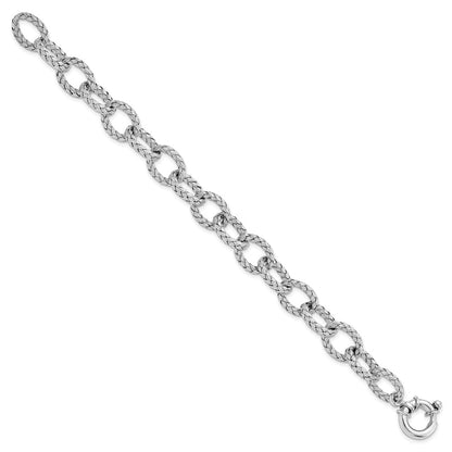 7.5 Inch Sterling Silver Woven Link Bracelet
