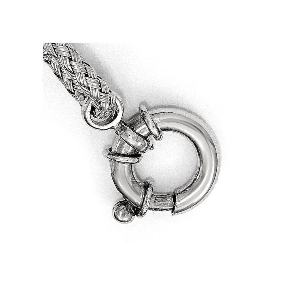 7.5 Inch Sterling Silver Woven Link Bracelet