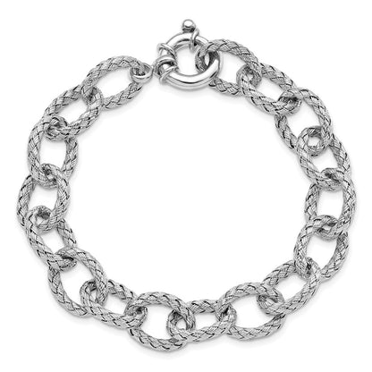 7.5 Inch Sterling Silver Woven Link Bracelet