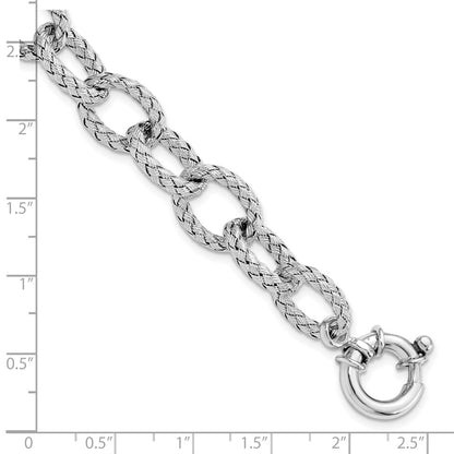 7.5 Inch Sterling Silver Woven Link Bracelet