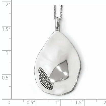 Sterling Silver Polished And Textured Pendant