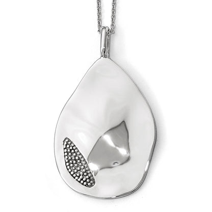 Sterling Silver Polished And Textured Pendant