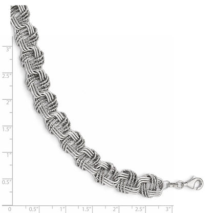 7.5 Inch Sterling Silver Polished & Dc Bracelet