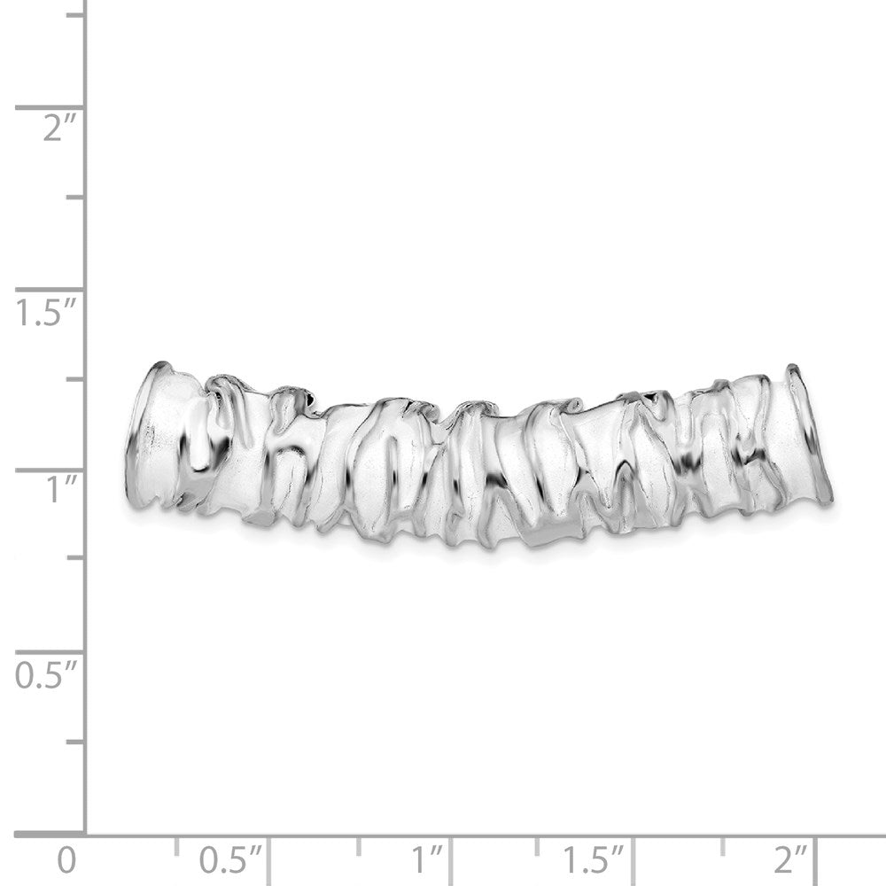 Sterling Silver Ss Rhodium-Plated Scrunch Slide Pendant