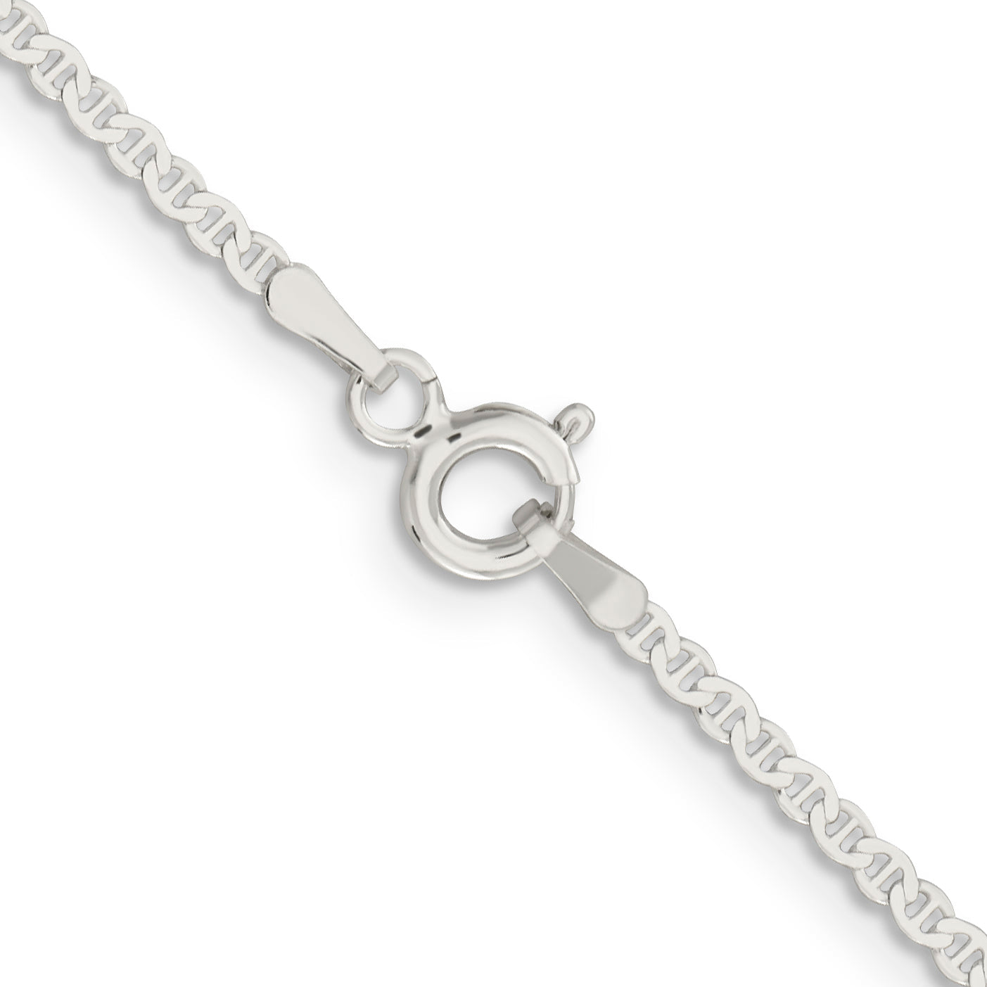 20 Inch Sterling Silver 1.85mm Flat Anchor Chain Necklace