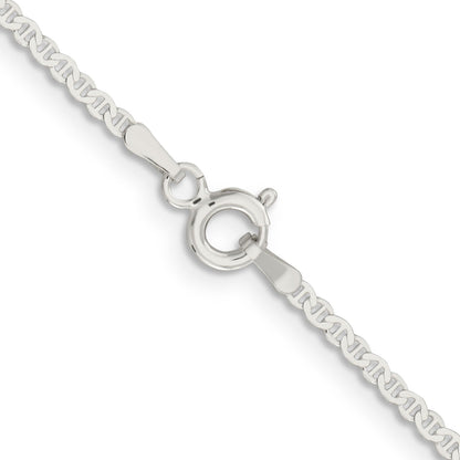 20 Inch Sterling Silver 1.85mm Flat Anchor Chain Necklace