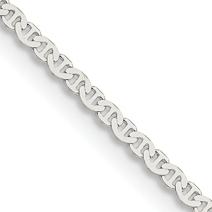 16 Inch Sterling Silver 1.85mm Flat Anchor Chain Necklace