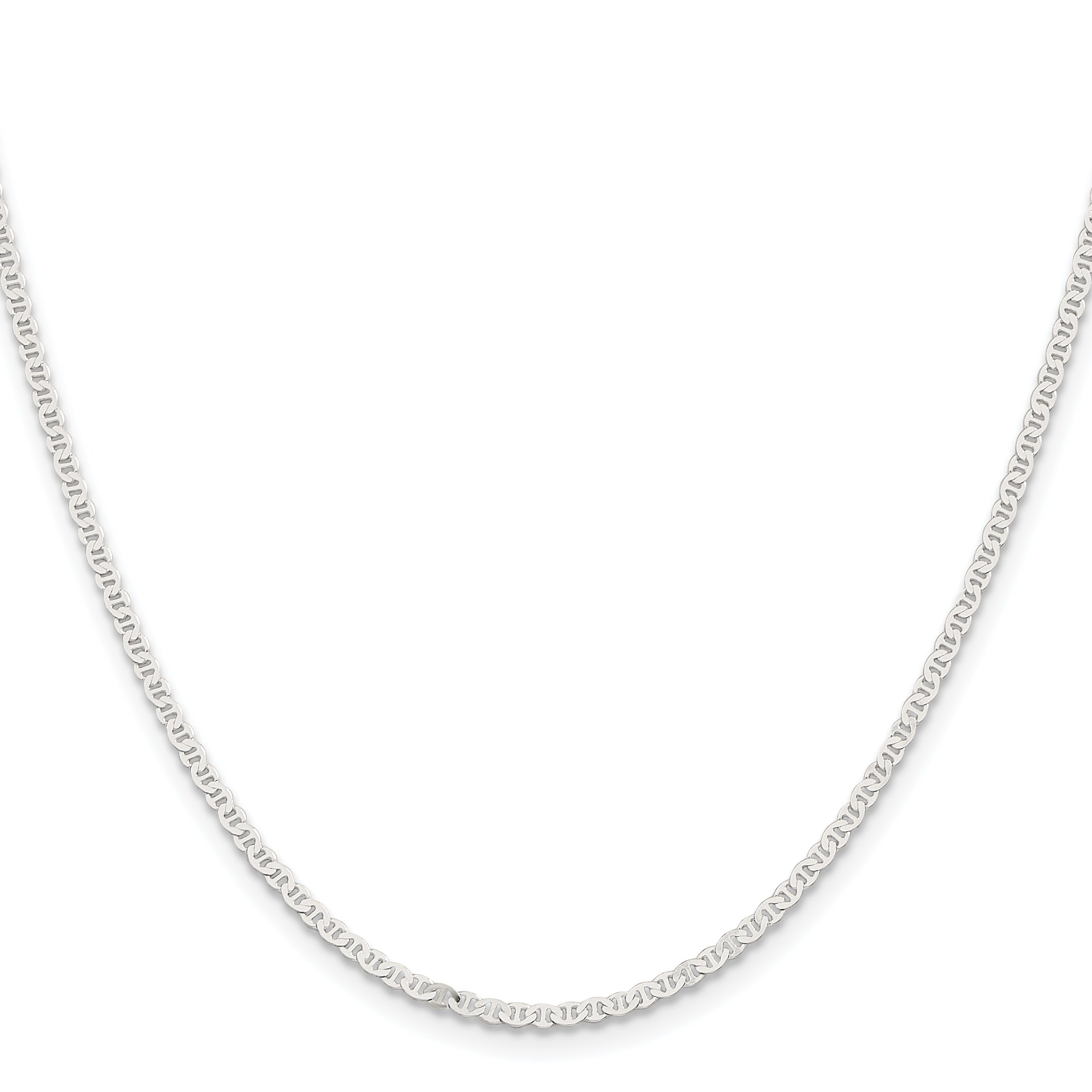22 Inch Sterling Silver 2.25mm Flat Anchor Chain