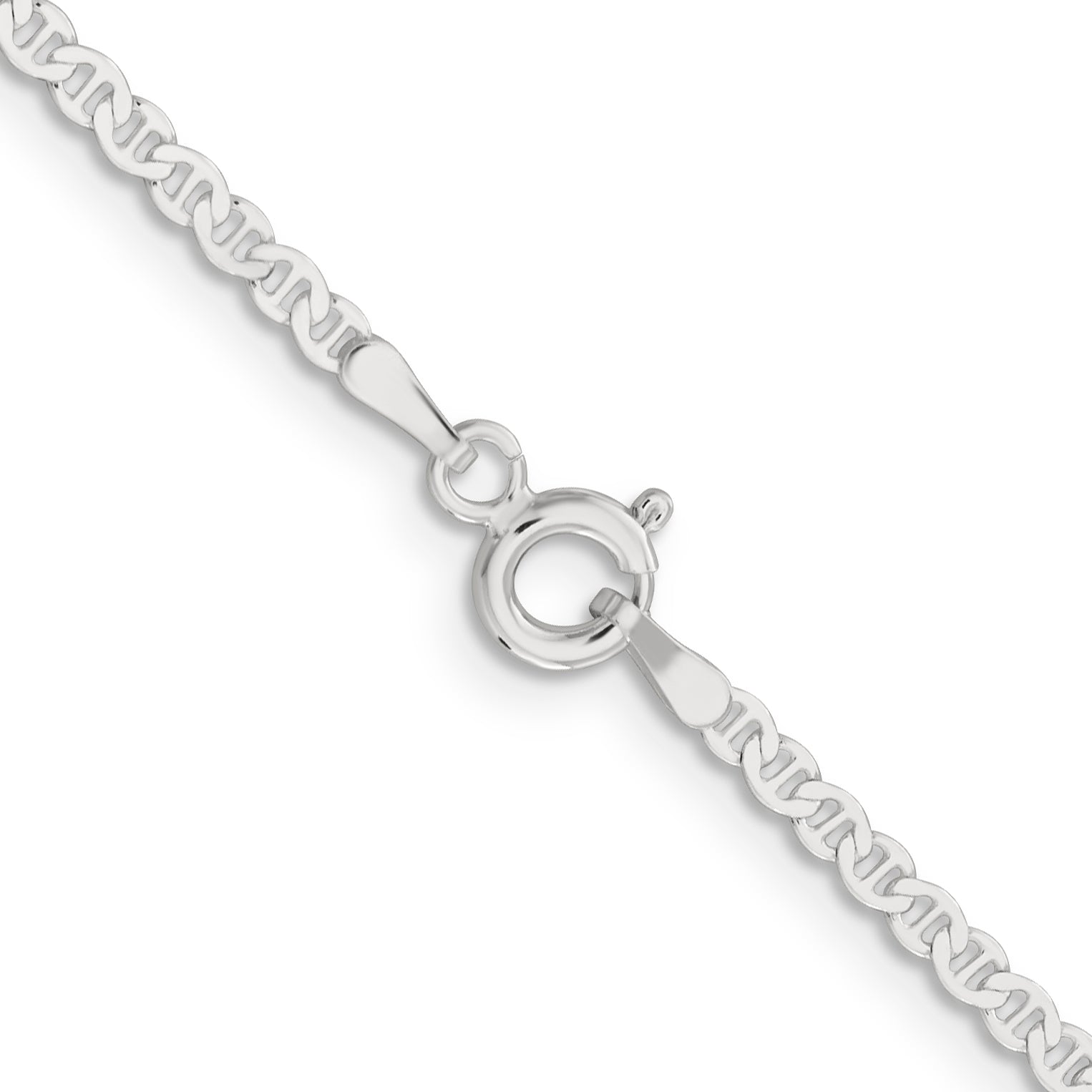 22 Inch Sterling Silver 2.25mm Flat Anchor Chain