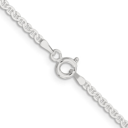 22 Inch Sterling Silver 2.25mm Flat Anchor Chain