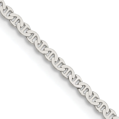 22 Inch Sterling Silver 2.25mm Flat Anchor Chain