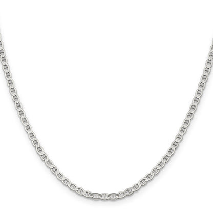 22 Inch Sterling Silver 3.1mm Flat Anchor Chain
