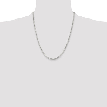22 Inch Sterling Silver 3.1mm Flat Anchor Chain